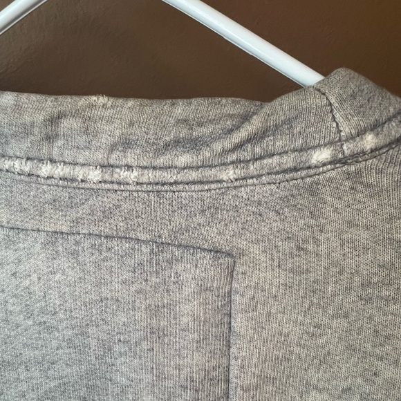 Abercrombie & Fitch Muscle Heather Gray Cardigan Sweatshirt Size M Y2K Academia - Picture 4 of 6